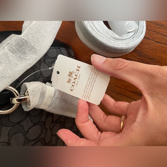 Coach F36719 Mini Christie Carryall with Pleats in Silver/Black Smoke/Black - Picture 9 of 14